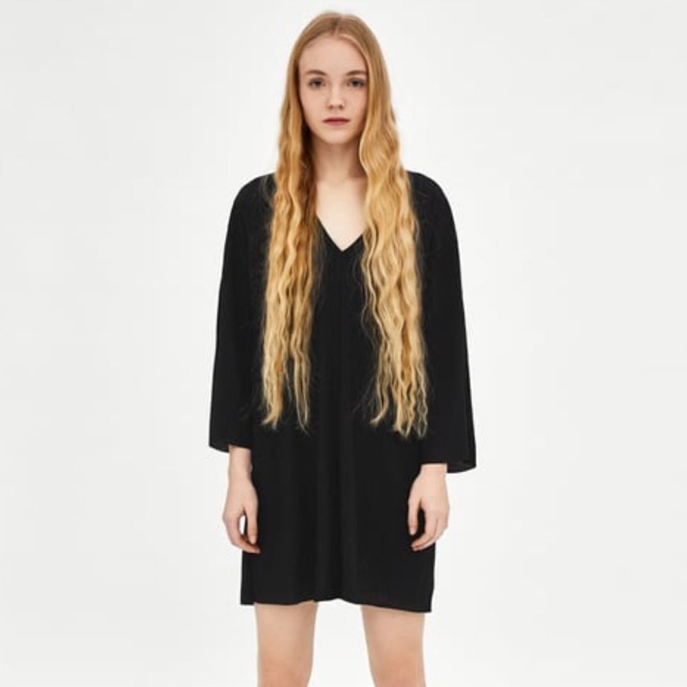 Zara black tunic shirt dress